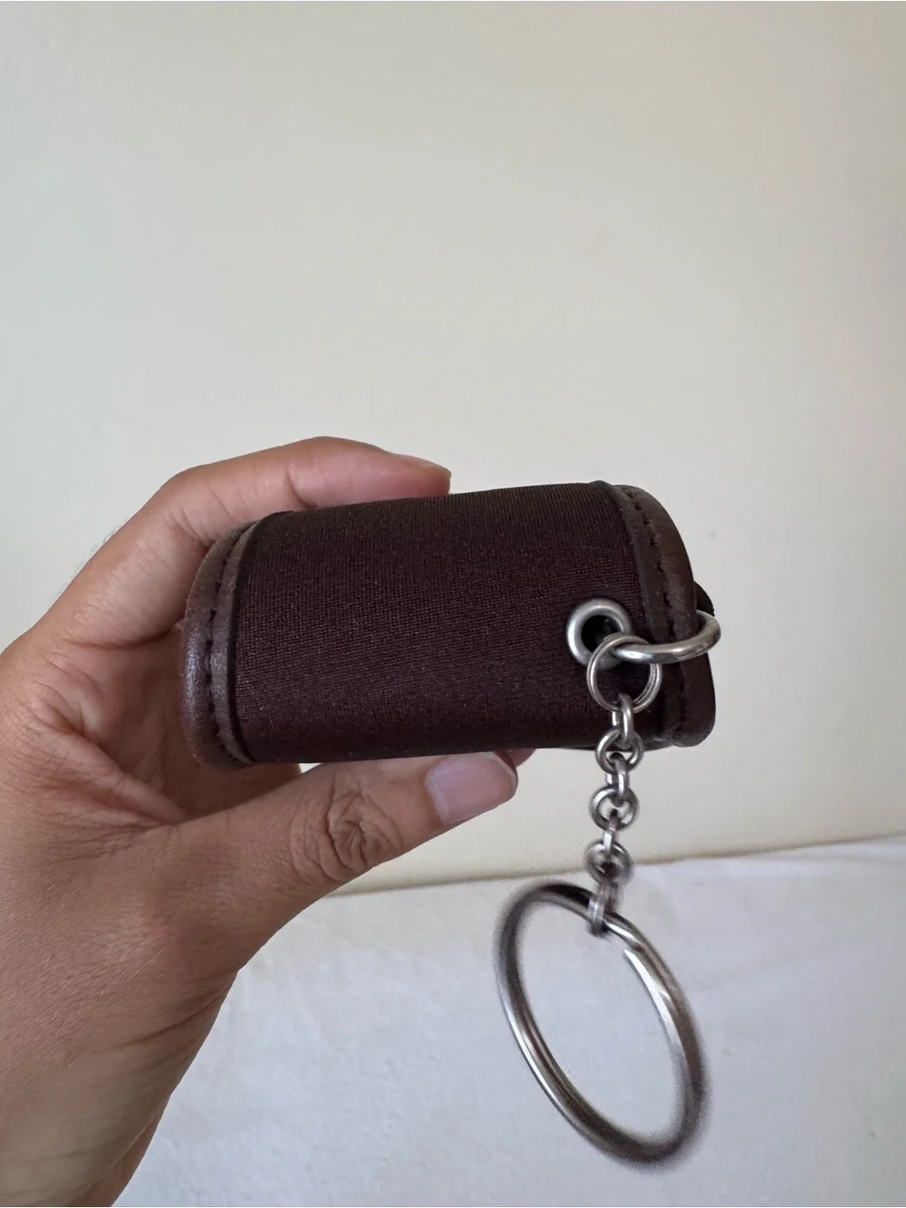 Vintage Coach Neoprene Mini Backpack Key Fob (6281) in Mahogany Brown